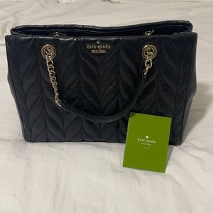 Kate Spade Quilted Gold Chain Leather Purse